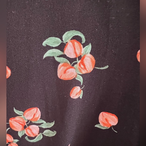 New Look peach print black button up top size uk 14 - Picture 6 of 6